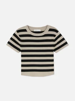 Kurzärmeliger, Bauchfreier Pullover