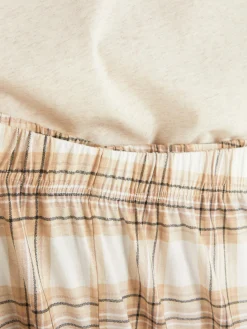 Kurzärmeliger Schlafanzug Mit Schottenkaros