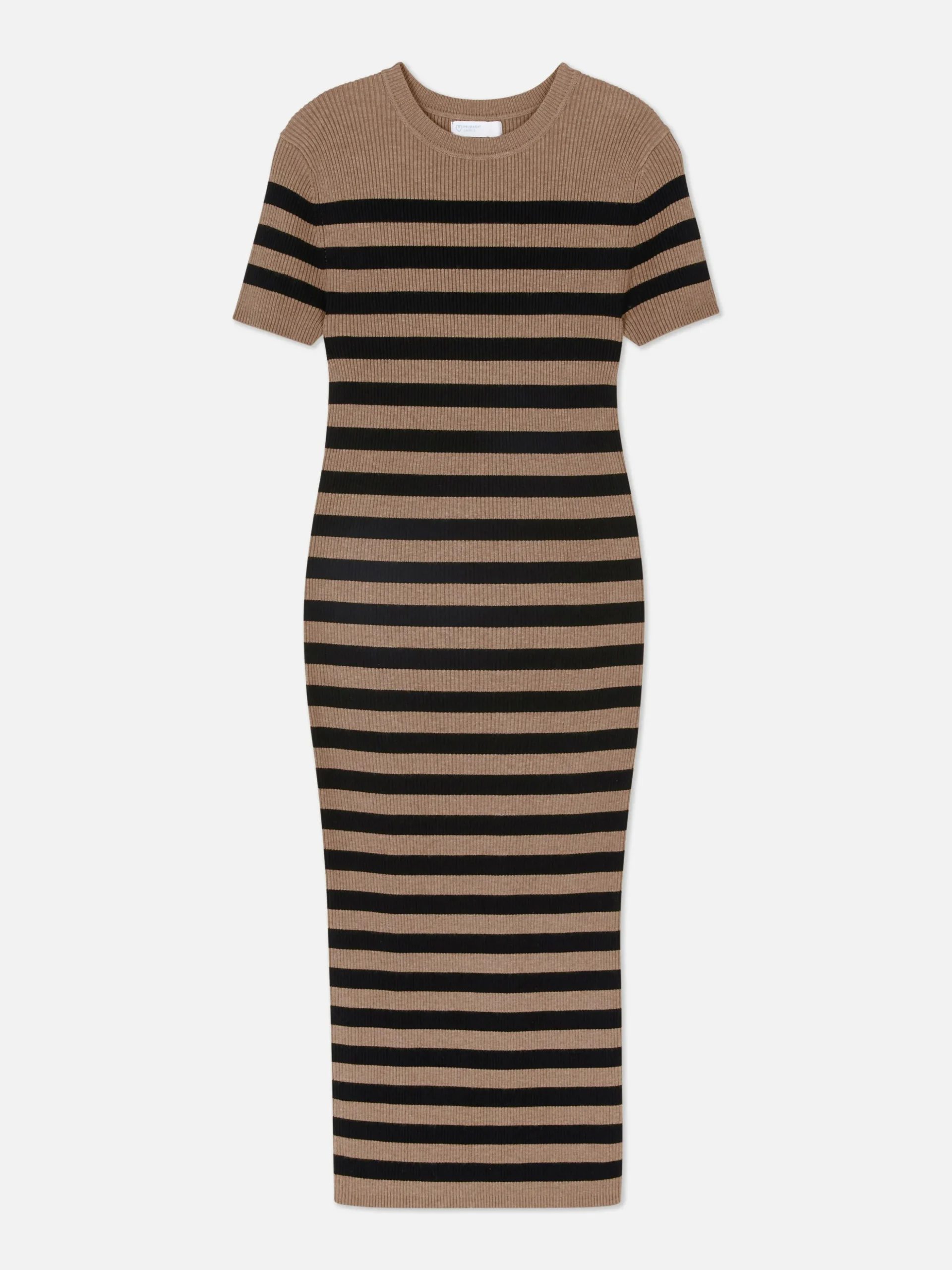 Kurzärmeliges Midi-Pulloverkleid