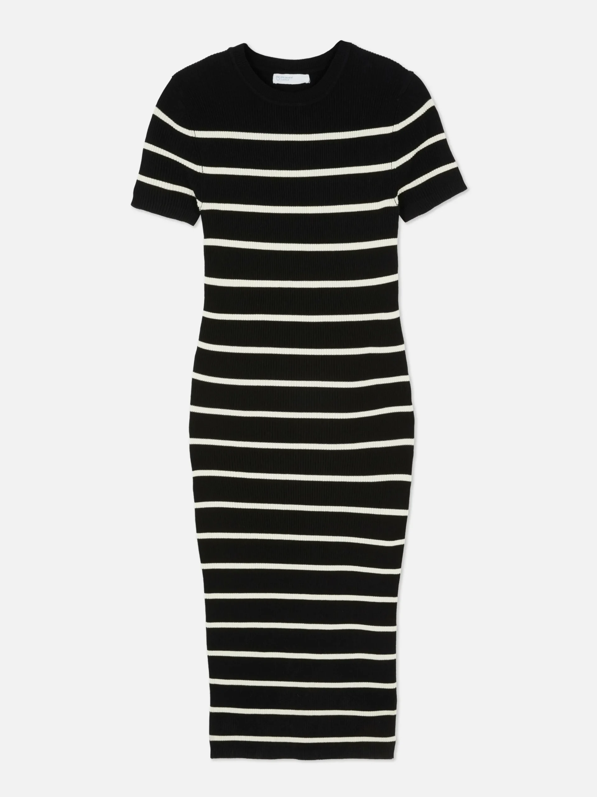 Kurzärmeliges Midi-Pulloverkleid