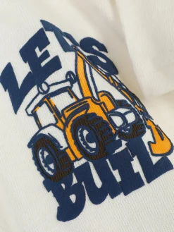 Kurzärmeliges T-Shirt Mit Baggermotiv