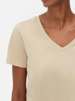 Kurzärmeliges T-Shirt Mit V-Ausschnitt