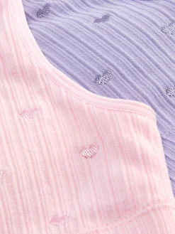 Kurztop Mit Herzstickerei