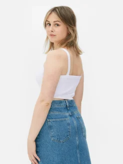 Kurz-Top Mit Rippenstruktur