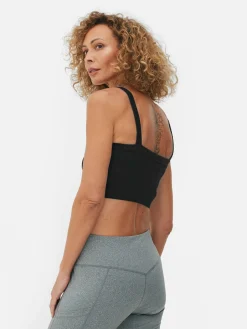 Kurz-Top Mit Rippenstruktur