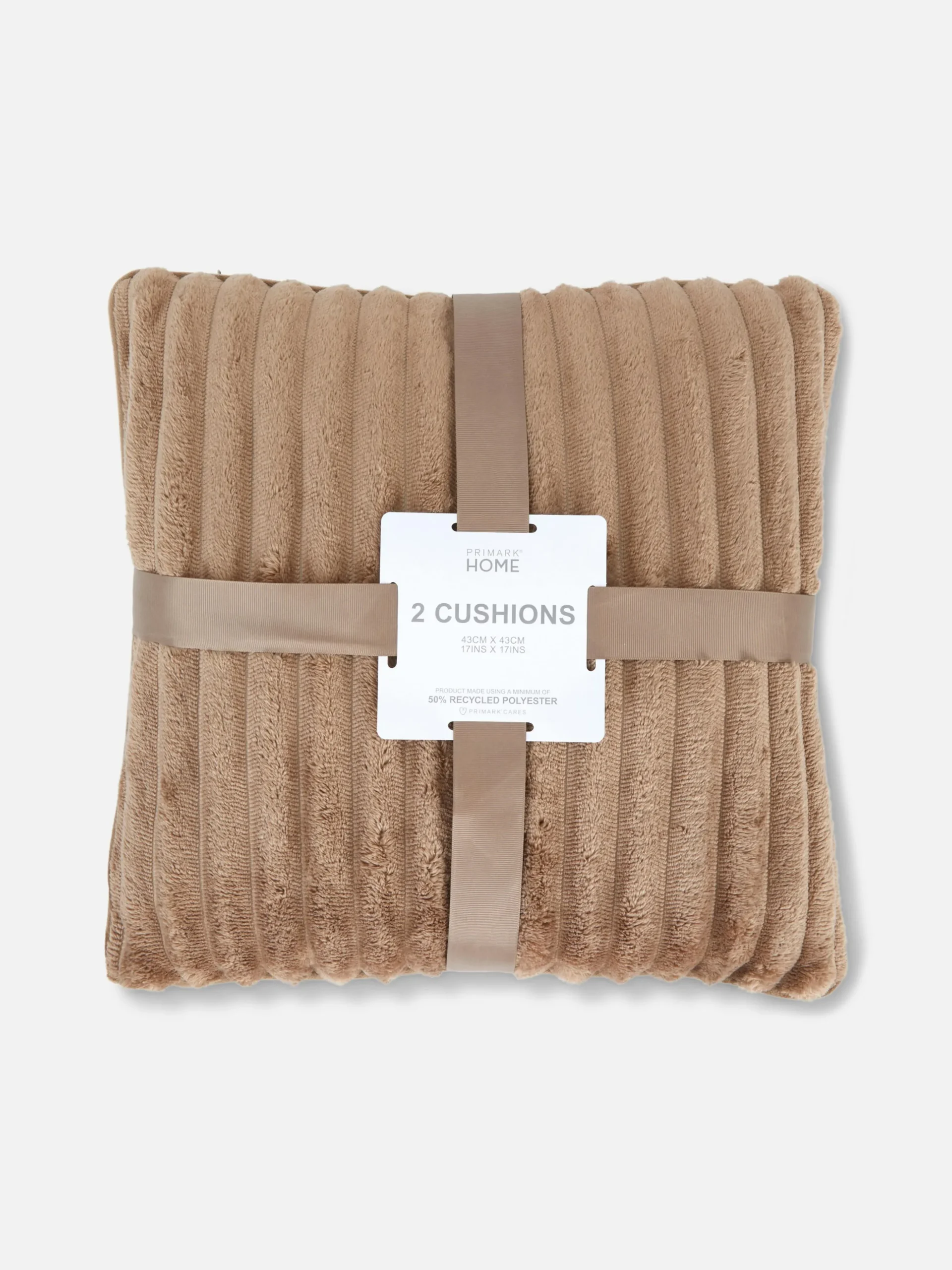 Kuscheliges, Geripptes Kissen, 2er-Pack