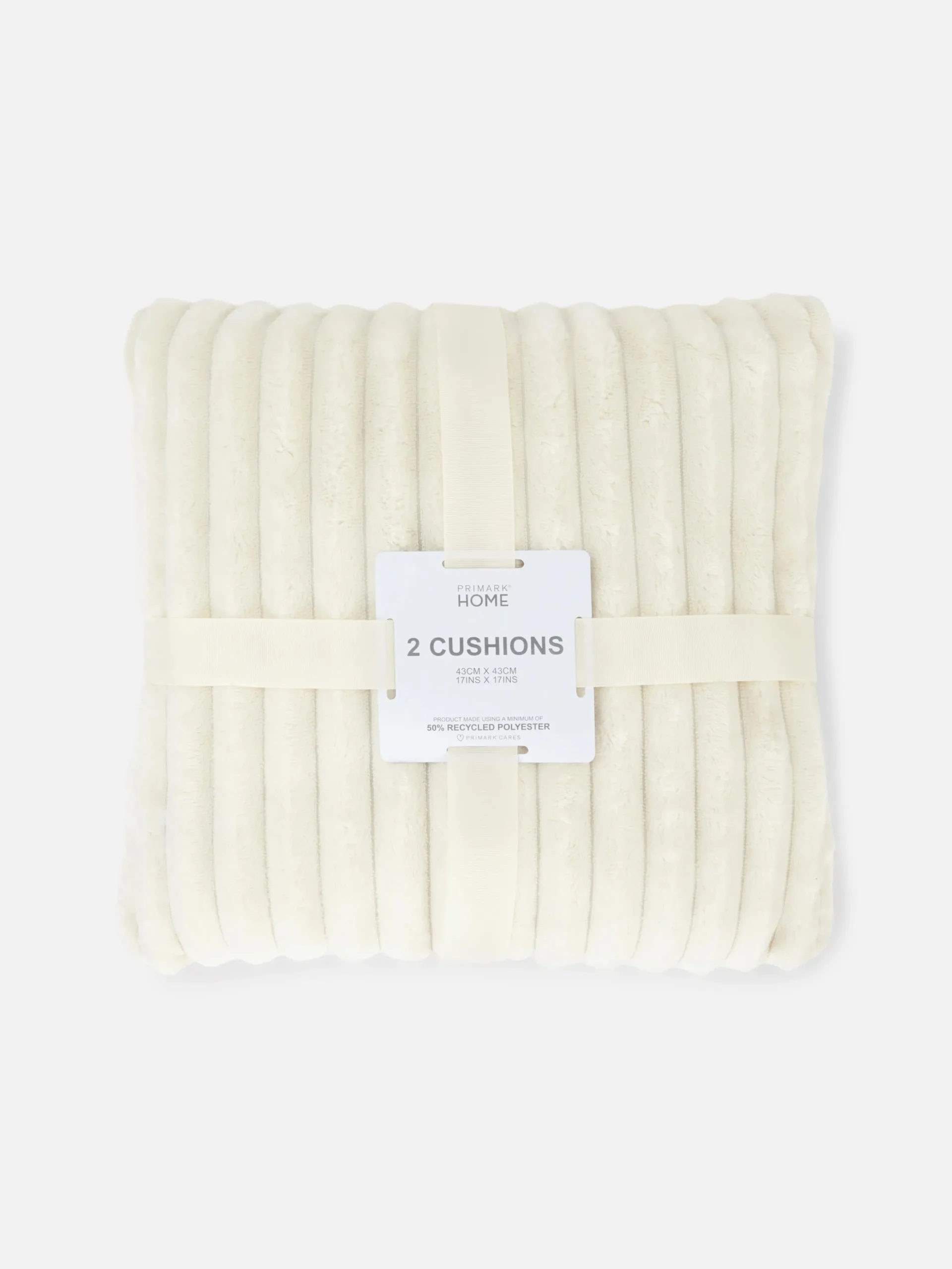 Kuscheliges, Geripptes Kissen, 2er-Pack