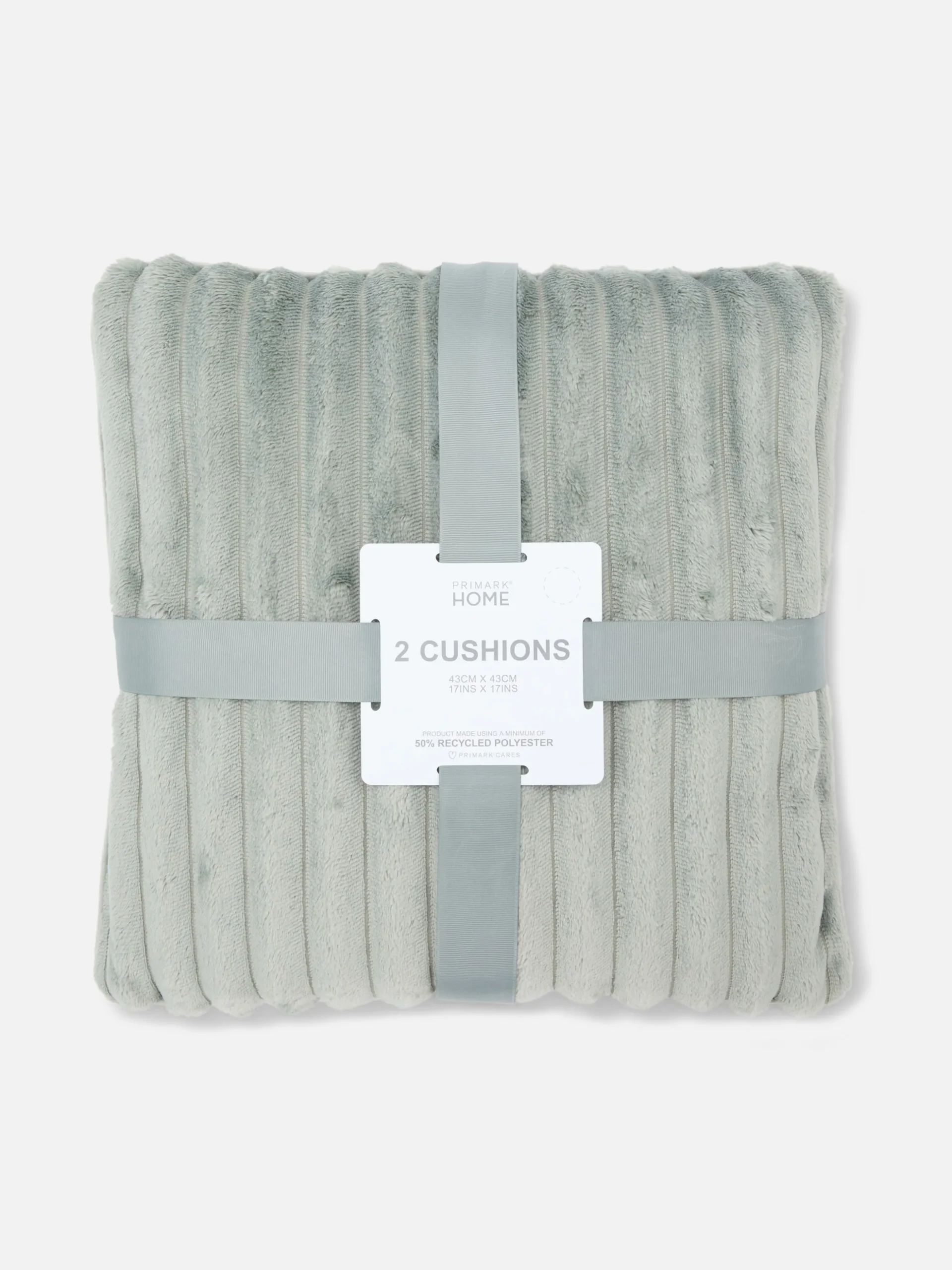 Kuscheliges, Geripptes Kissen, 2er-Pack