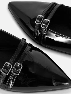 Lack-Ballerinas Mit Spitzer Zehenpartie