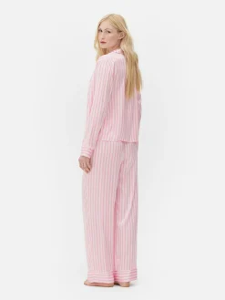 Langarm-Schlafanzug Aus Satin