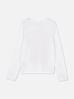 Langarmshirt Mit Print Auf Der Brust