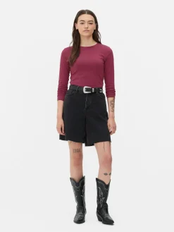 Langarmtop Aus Stretch-Jersey