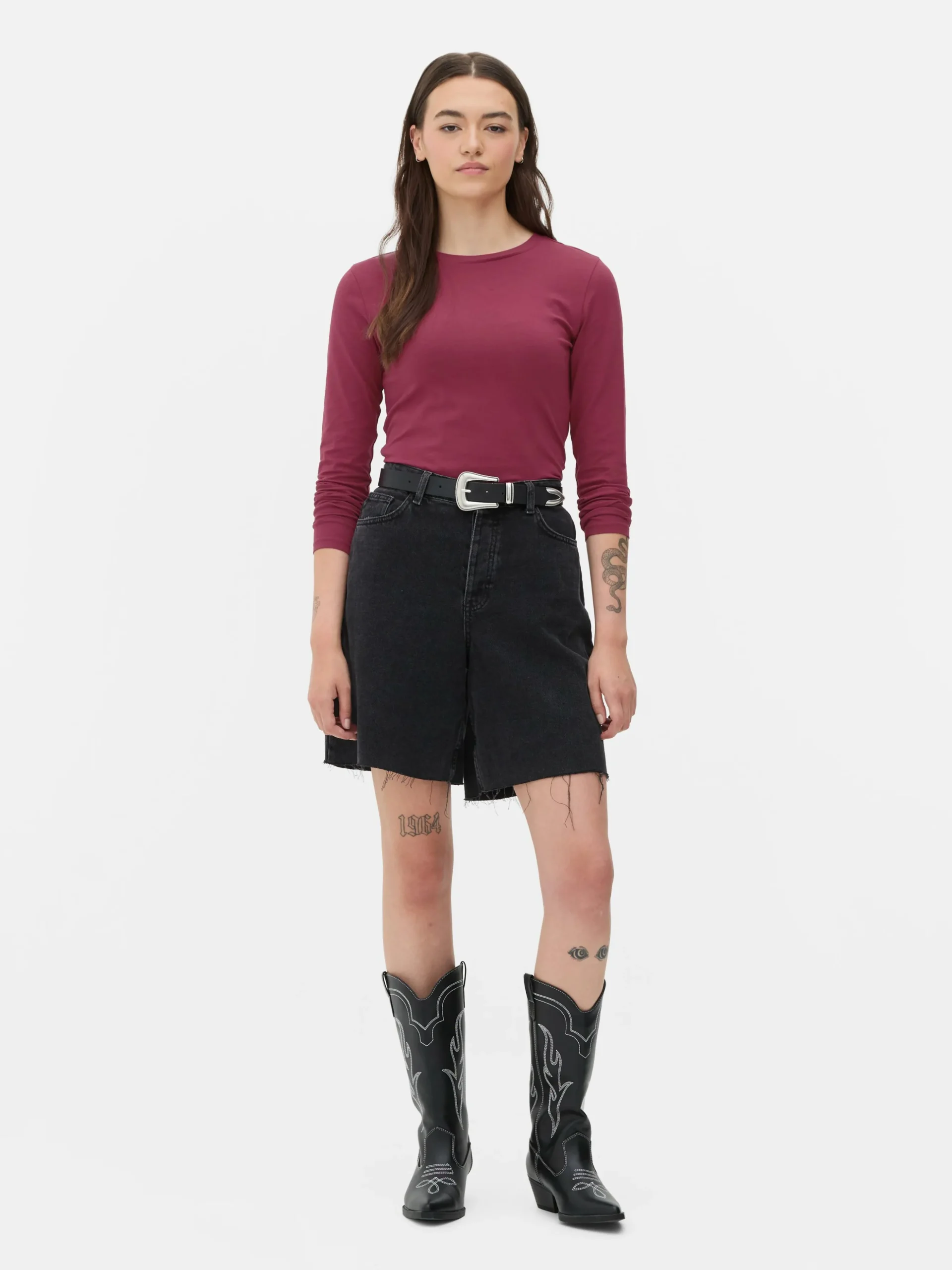 Langarmtop Aus Stretch-Jersey