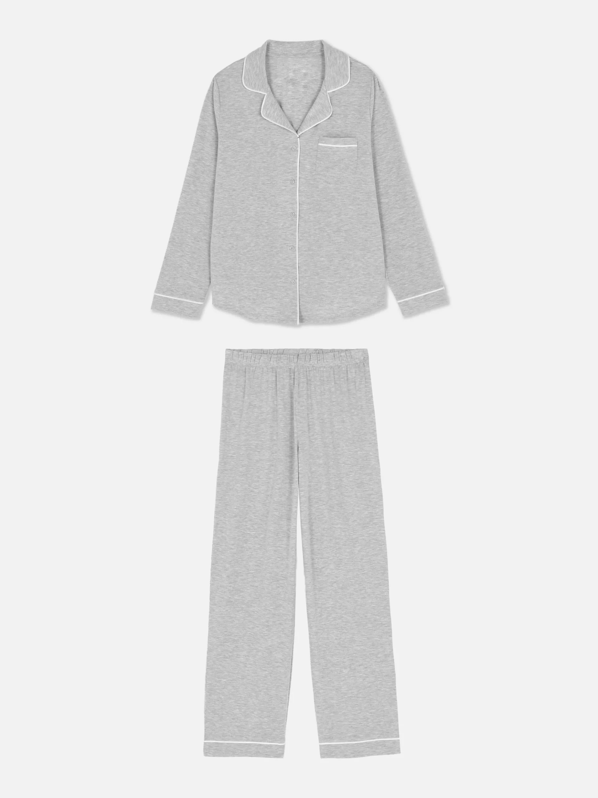 Langer Boyfriend-Schlafanzug