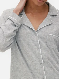 Langer Boyfriend-Schlafanzug