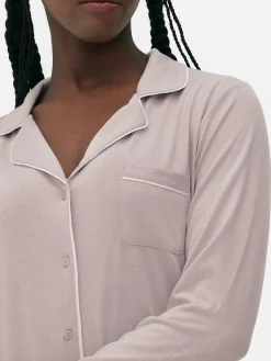 Langer Boyfriend-Schlafanzug