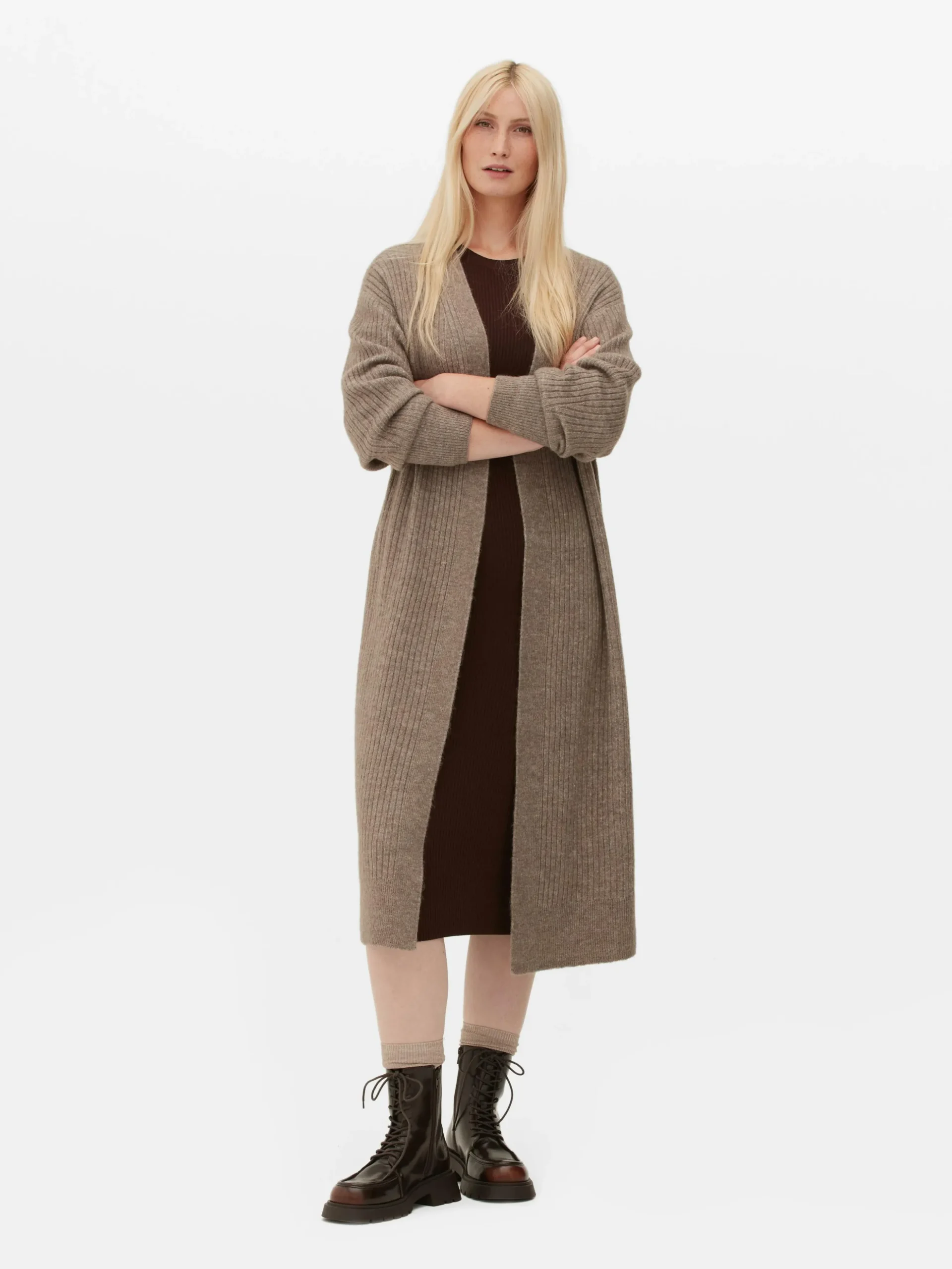 Langer, Gerippter Cardigan