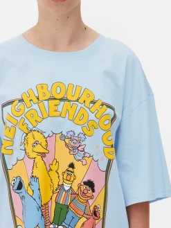 Langes „Sesamstraße“ Schlaf-T-Shirt Im Oversized-Look