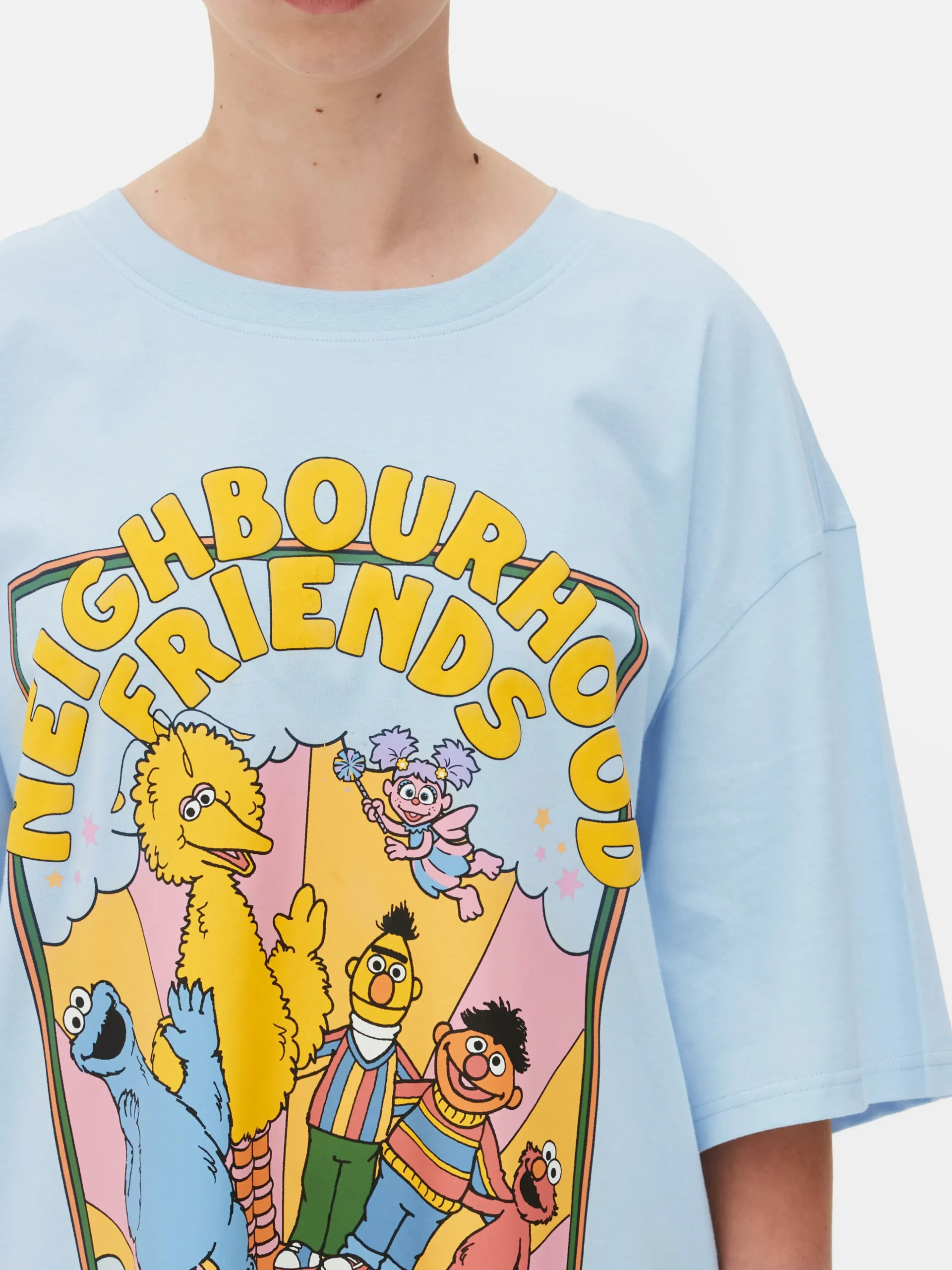 Langes „Sesamstraße“ Schlaf-T-Shirt Im Oversized-Look