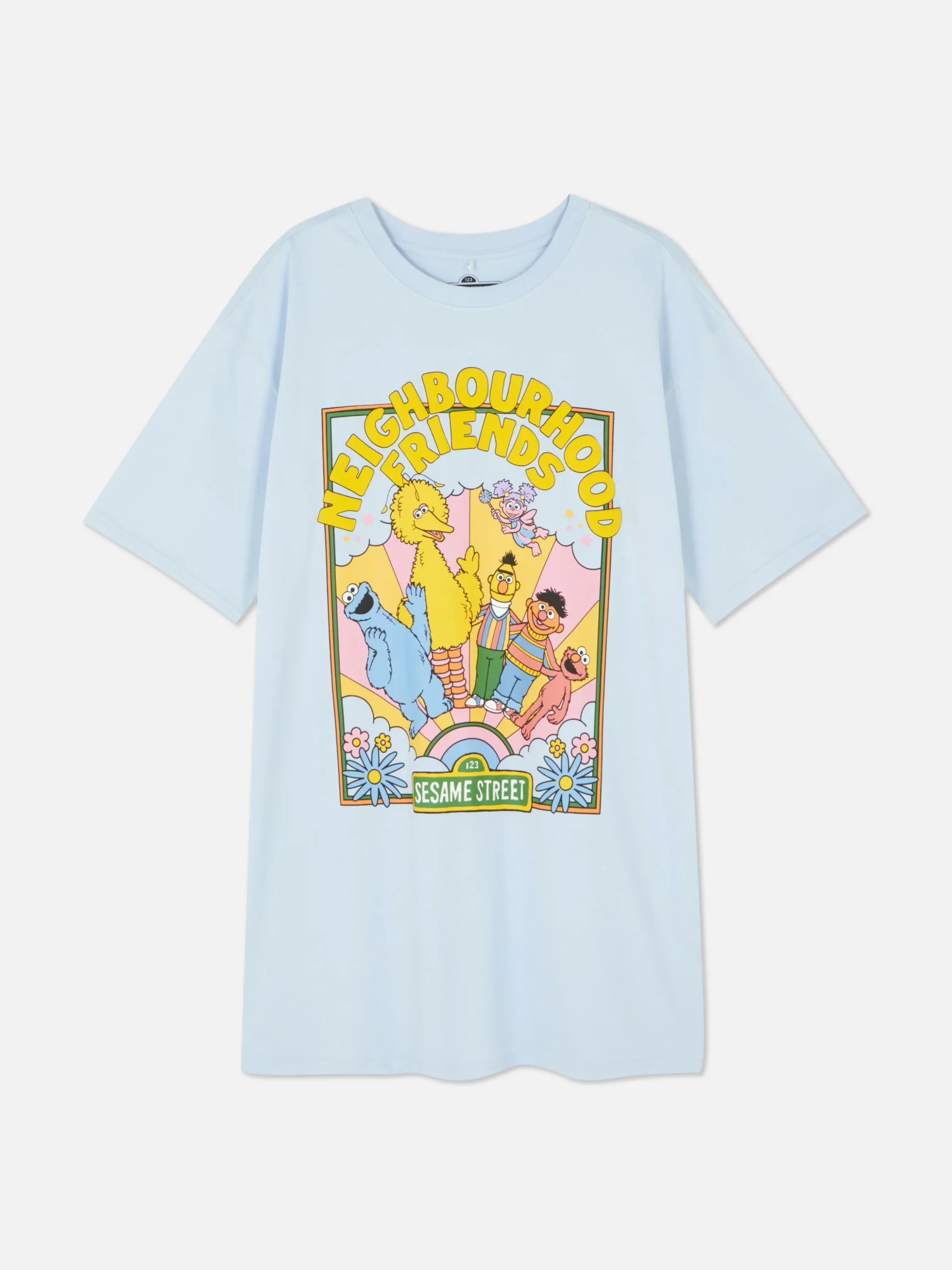 Langes „Sesamstraße“ Schlaf-T-Shirt Im Oversized-Look