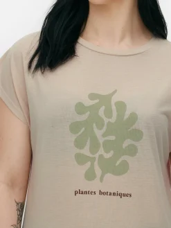 Langes T-Shirt Mit Rundhalsausschnitt