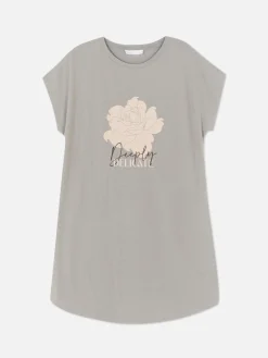 Langes T-Shirt Mit Rundhalsausschnitt