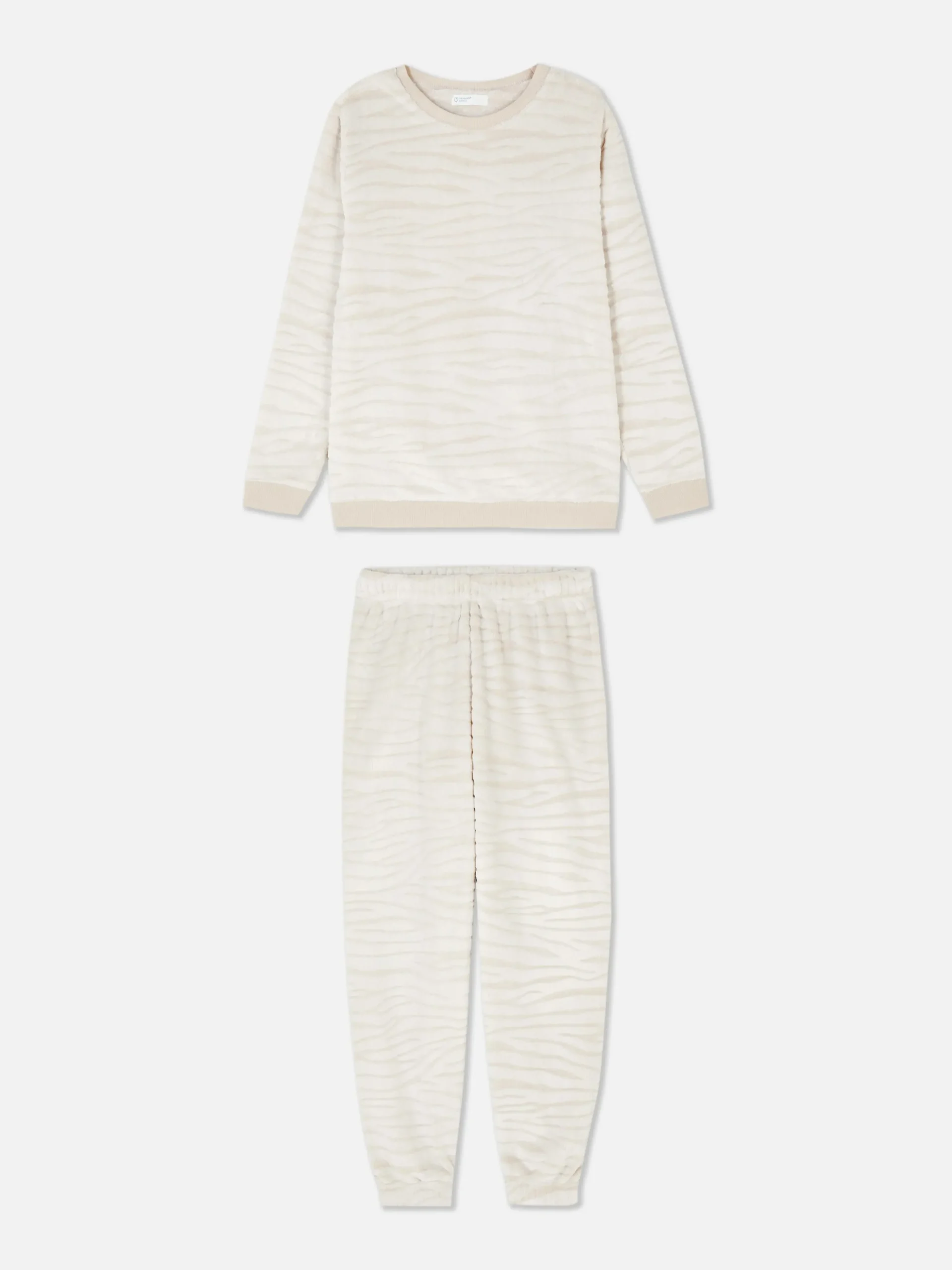 Langärmeliger Fleece-Schlafanzug
