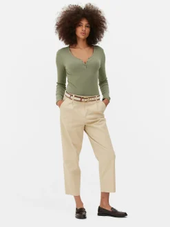 Langärmeliger Henley-Body