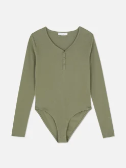 Langärmeliger Henley-Body