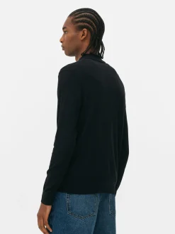 Langärmeliger Polopullover