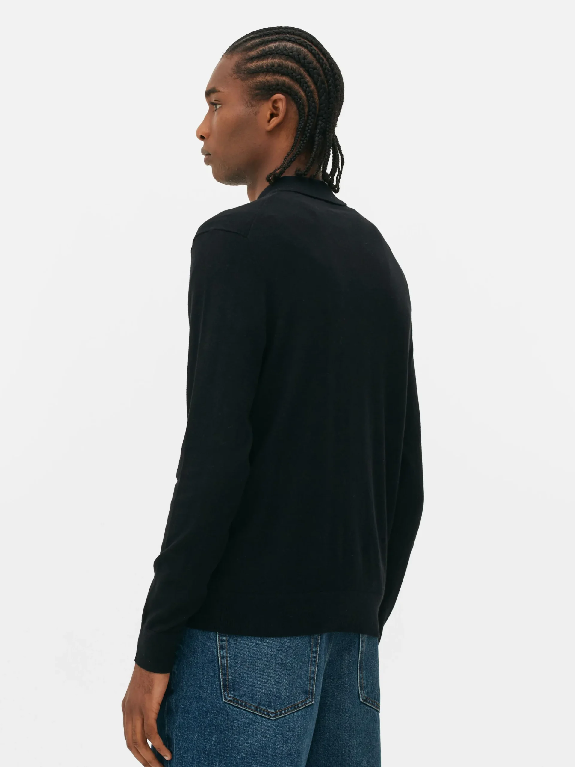 Langärmeliger Polopullover