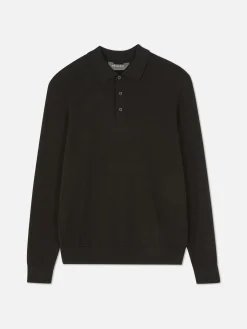 Langärmeliger Polopullover