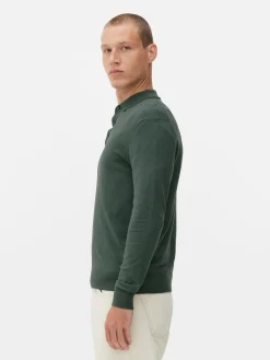 Langärmeliger Polopullover