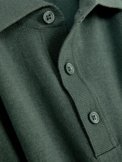 Langärmeliger Polopullover