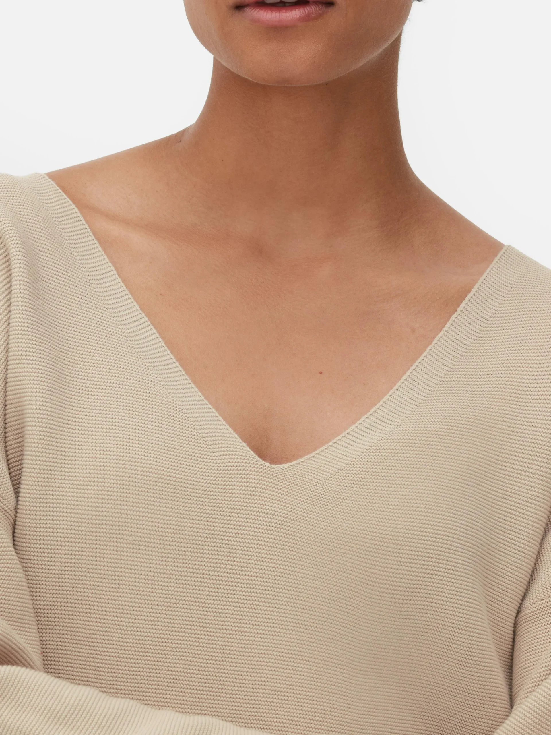 Langärmeliger Pullover Mit U-Boot-Ausschnitt