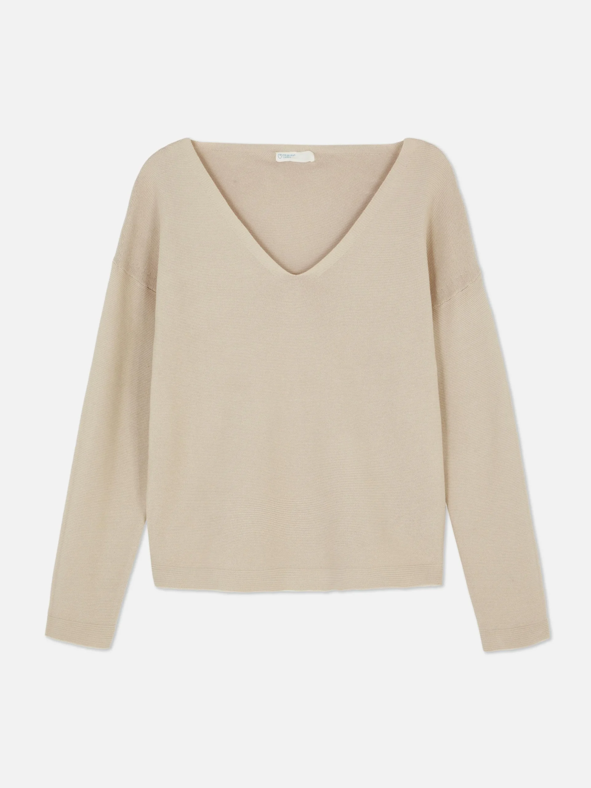 Langärmeliger Pullover Mit U-Boot-Ausschnitt