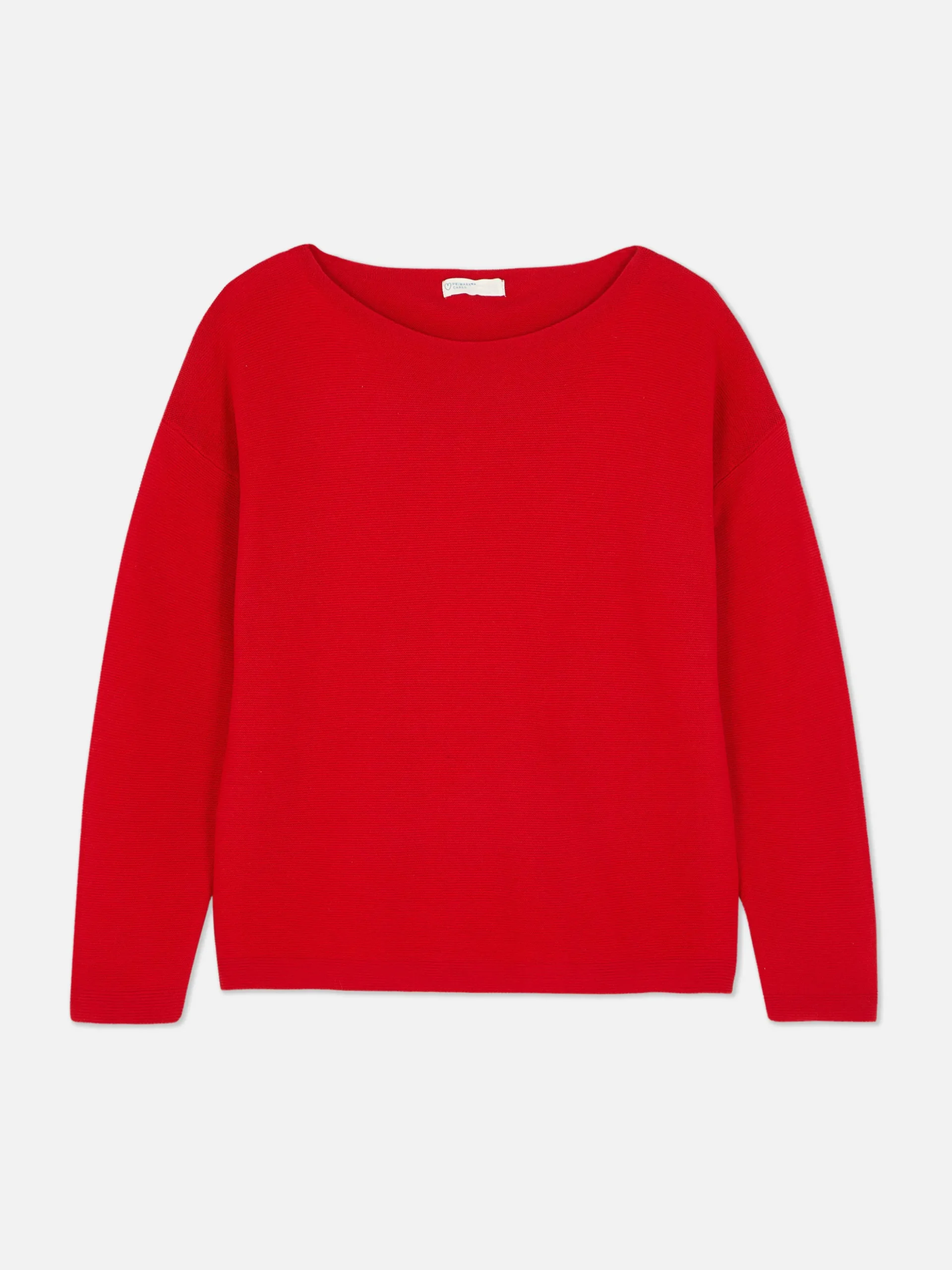 Langärmeliger Pullover Mit U-Boot-Ausschnitt