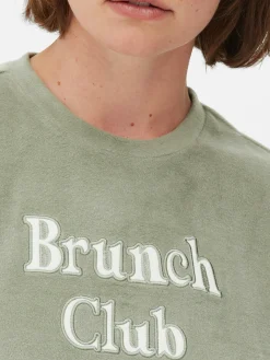 Langärmeliger Schlafanzug Mit Slogan