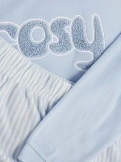 Langärmeliger Schlafanzug Mit Slogan