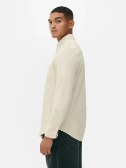 Langärmeliges Hemd Aus Baumwoll-Twill