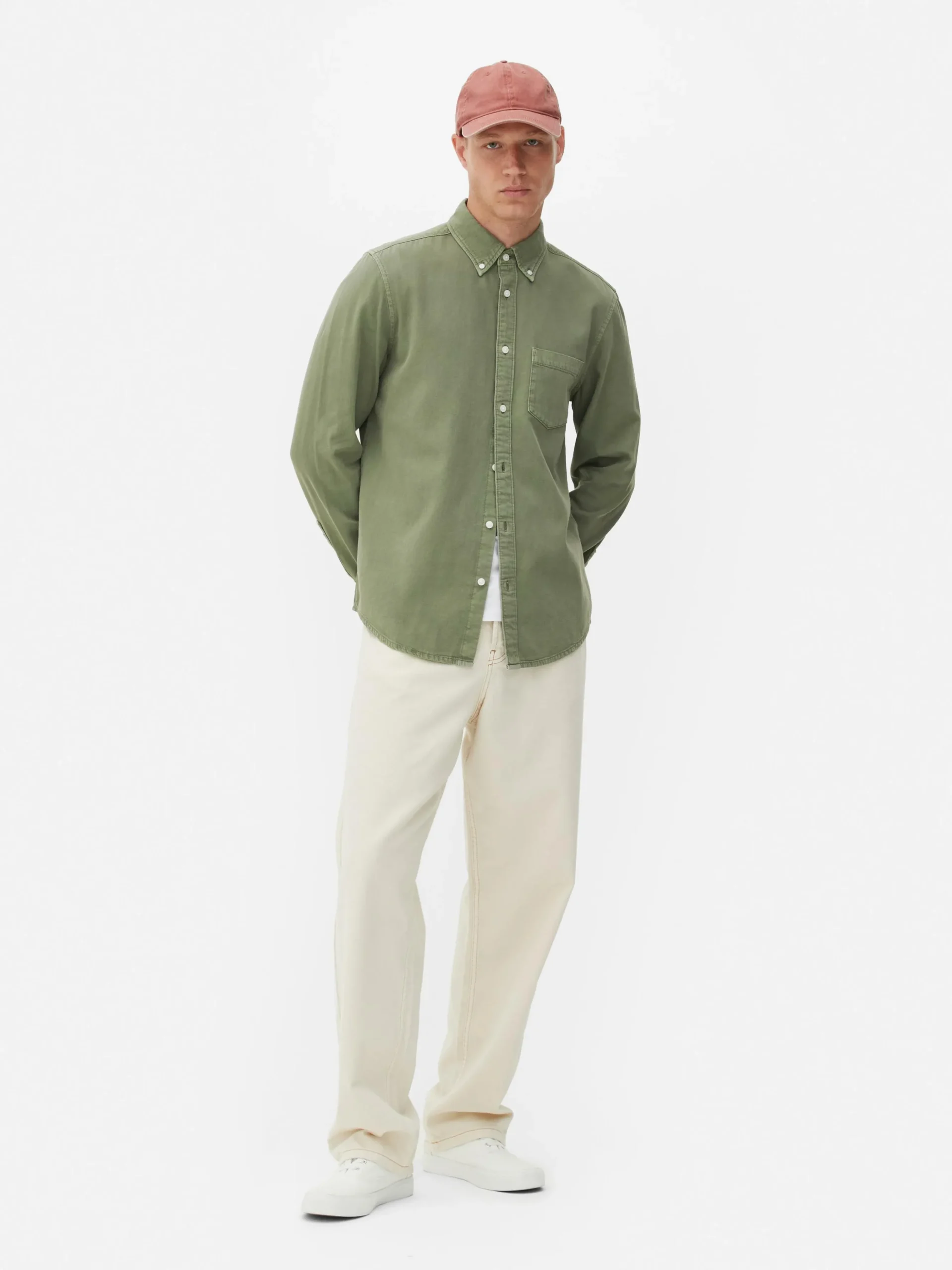 Langärmeliges Hemd Aus Baumwoll-Twill