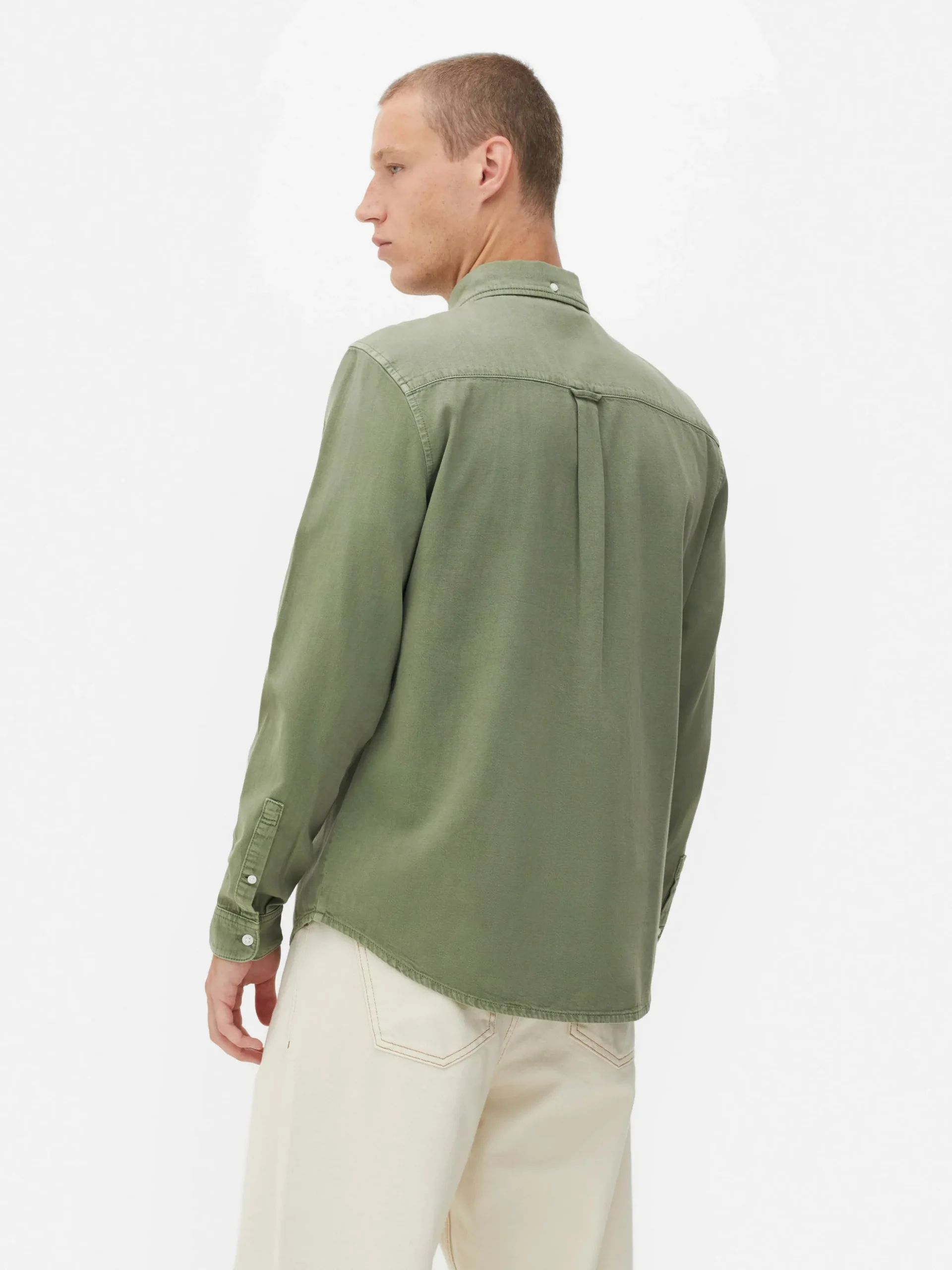 Langärmeliges Hemd Aus Baumwoll-Twill