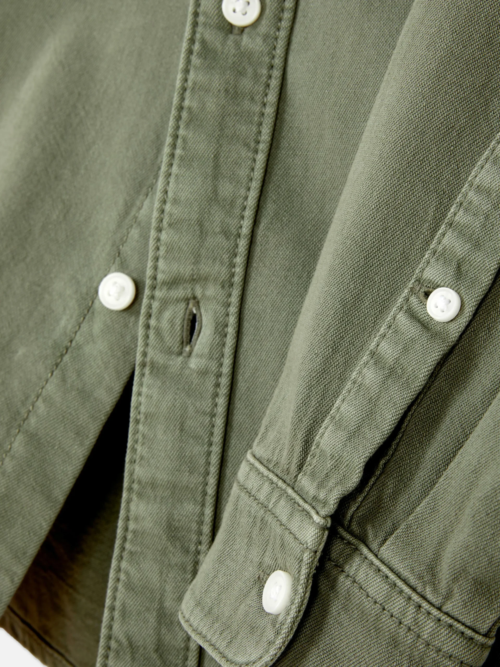 Langärmeliges Hemd Aus Baumwoll-Twill