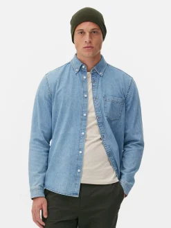 Langärmeliges Hemd Aus Baumwoll-Twill