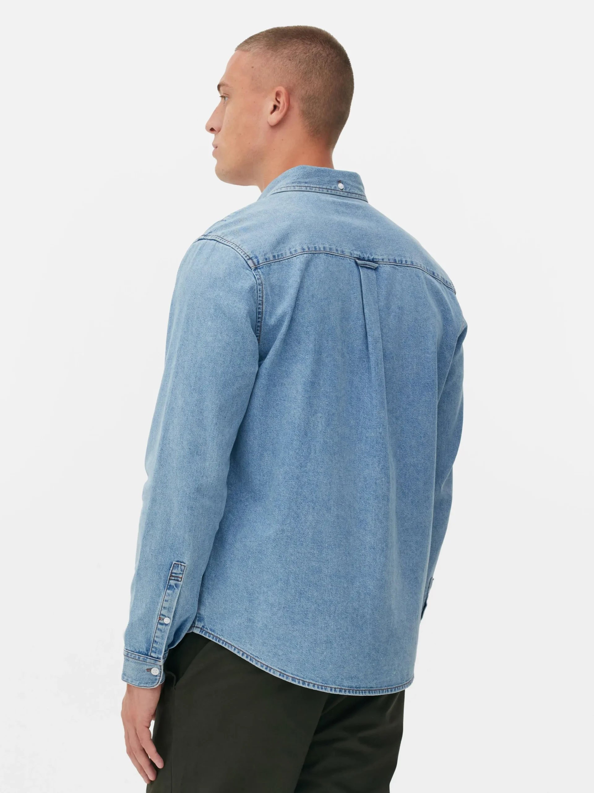 Langärmeliges Hemd Aus Baumwoll-Twill