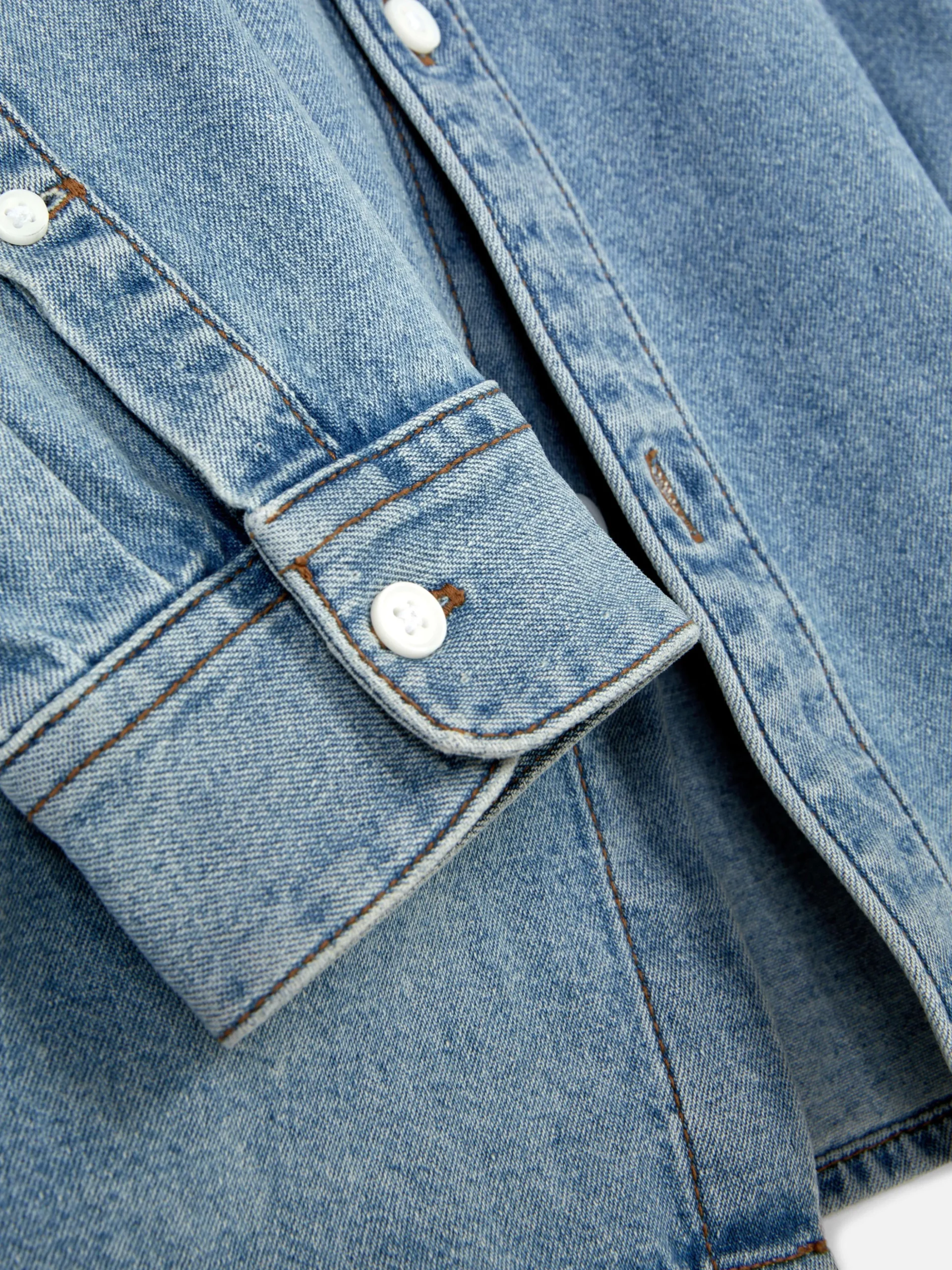 Langärmeliges Hemd Aus Baumwoll-Twill