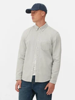 Langärmeliges Hemd Aus Baumwoll-Twill