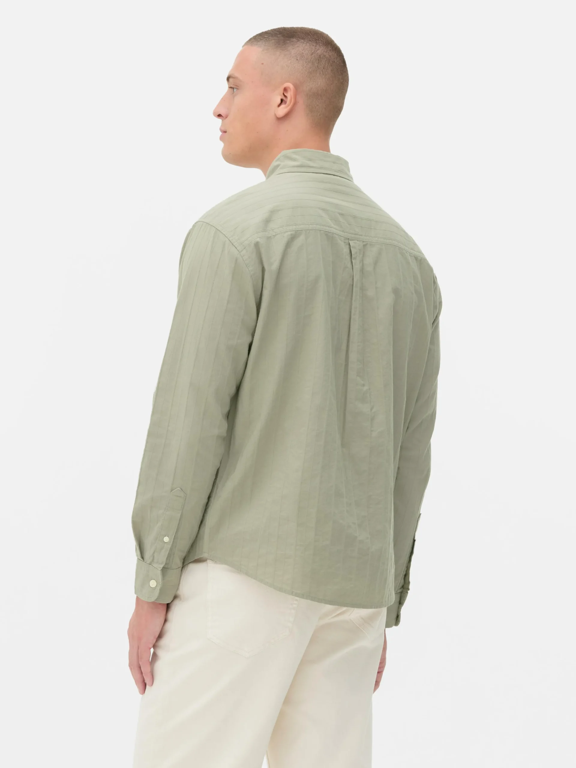 Langärmeliges Jacquardhemd