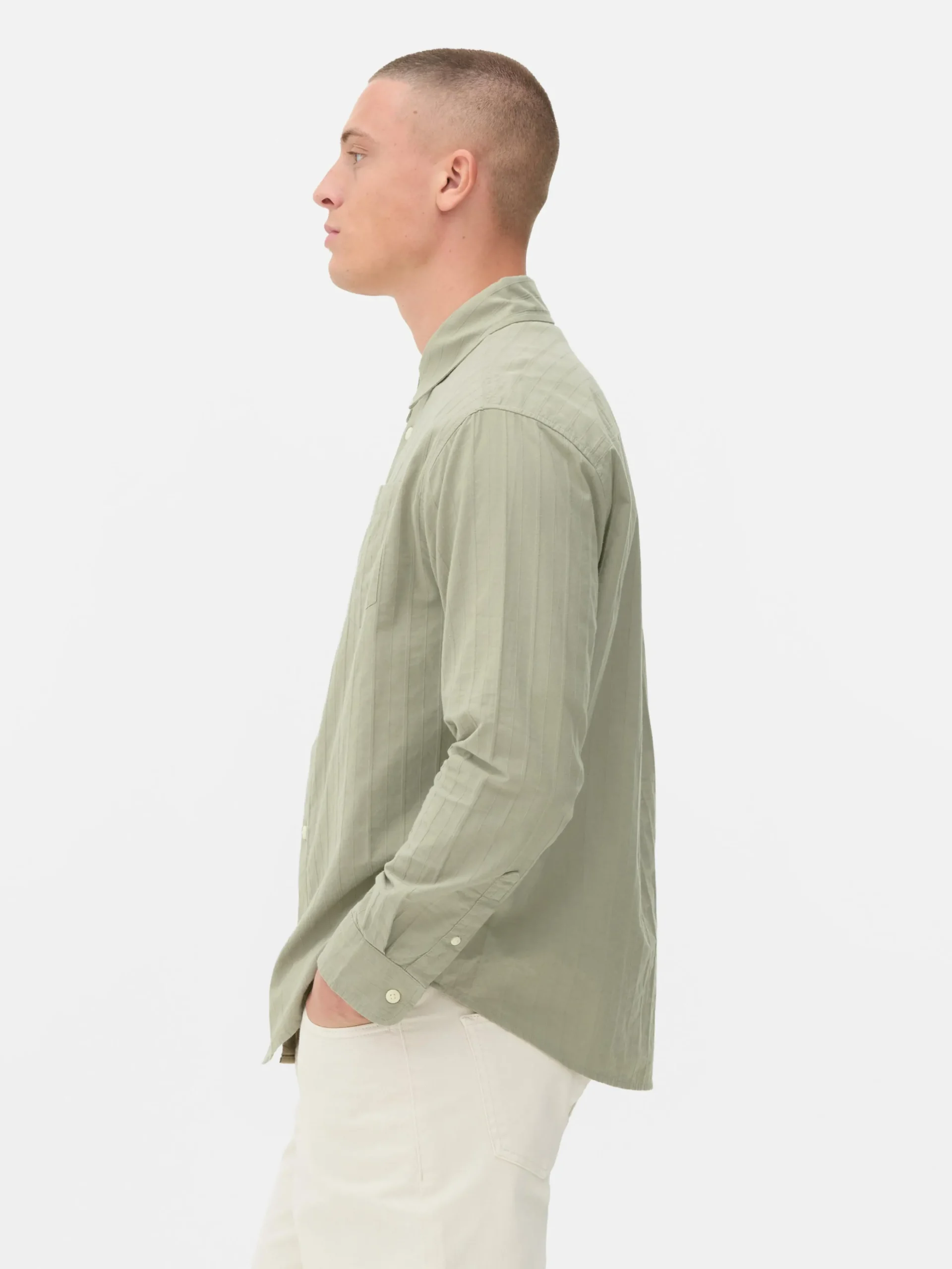 Langärmeliges Jacquardhemd