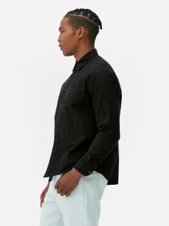 Langärmeliges Jacquardhemd